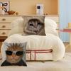 Cat Meme Funny Lovely Sad Cat Pillow Cushion Cover Pillowcase Living Room Sofa Home Decor Customized