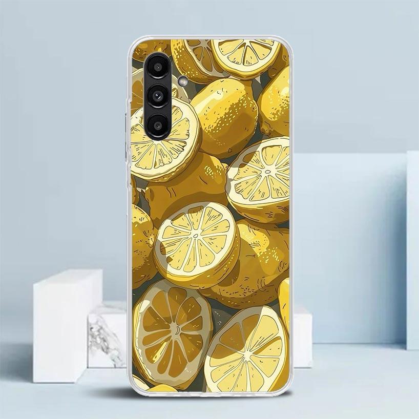 Letní ovoce Citronový kryt pro Samsung Galaxy A17 A37 A57 A16 A26 A36 A56 A15 A14 A55 Pouzdro na telefon A13 A53 A25 A35 A24 A34 A23 A33