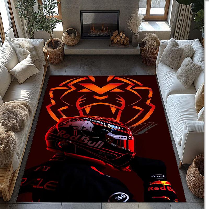 Max Verstappen Kryształowy Aksamitny Dywan Miękki Anty?Antypoślizgowa Mata Podłogowa Wygodny Dywanik do Wystroju Domu Salonu Sypialni
