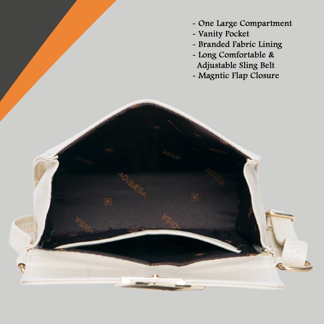 Женская праздничная сумка через плечо для девочек 7 x 2 x 6 in кремовый — фото 3