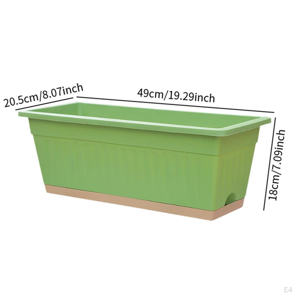 Balkonkästen mit Drainagelöchern, Rechteckige dekorative Pflanzgefäße für Fensterbänke, Zum Anpflanzen