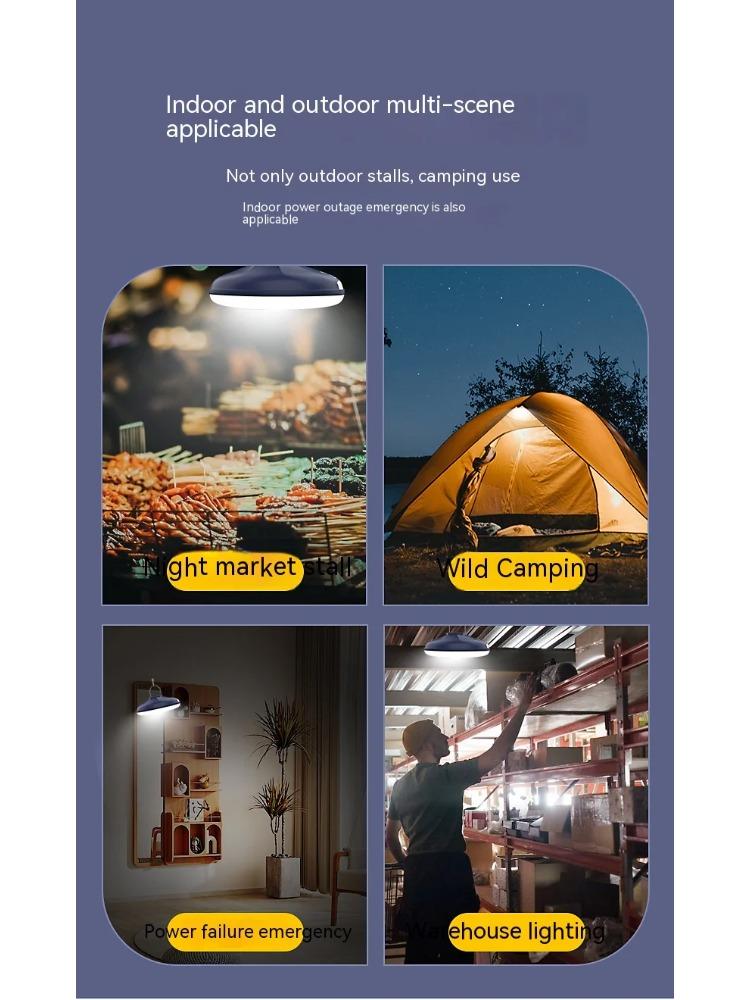 Camping Lanterns Portable LED Hang Tent Light Rechargeable Outdoor Fishing Emergency Lighting UFO Night Lamps