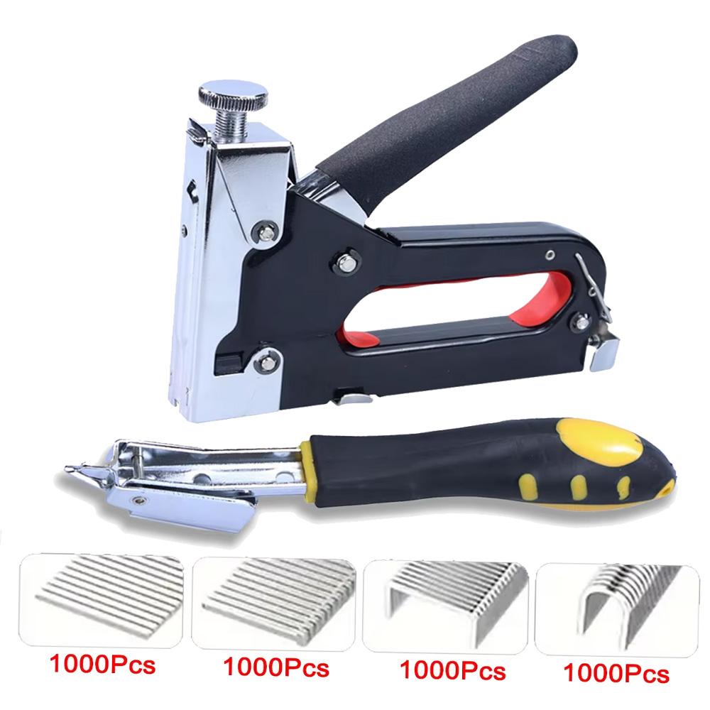 Durable 4-IN-1 Multifunctional Manual Nailing Gun Light Duty Home Use Nailing Gunfor DIY Home Decoration Camping Industrial Use