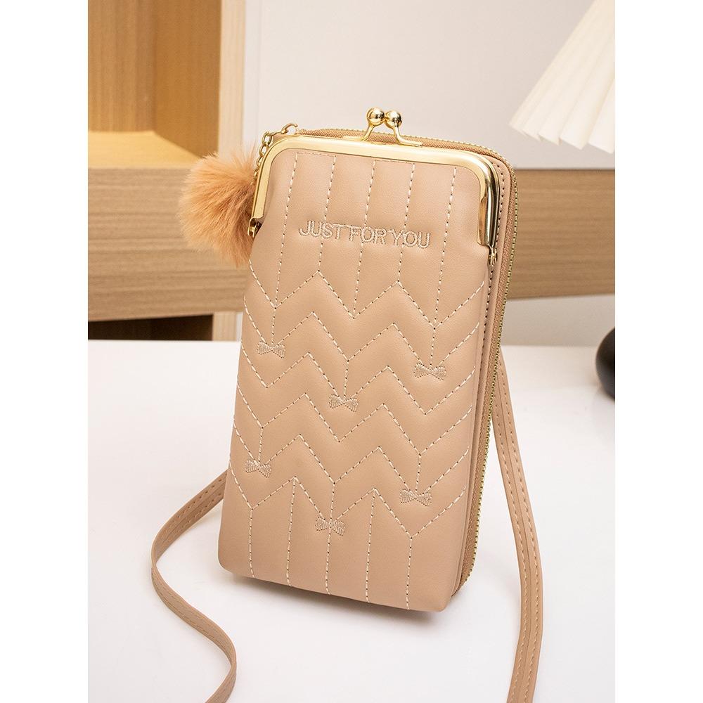 Rhombus Mobile Phone Bag New Xiaoxiangfeng Women's Bag Single Shoulder Oblique Span Bag Simple Bag Women's Versatile Clip Bag