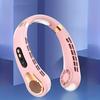 1pc, Mini Portable Bladeless Hanging Neck Fan, LED Light, Long-Lasting Cooling, 8H Battery Life, 7000mAh Rechargeable, Up and Down Double Ventilation