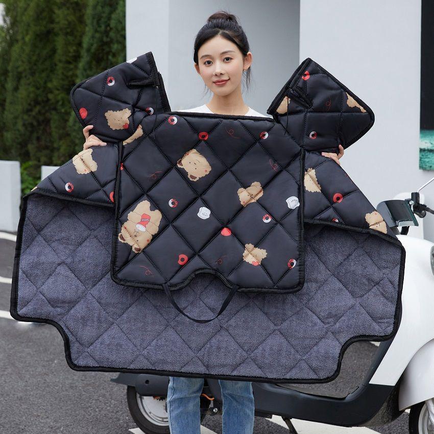 Universal All-Season Waterproof Electric Vehicle Windshield Cover - Plush, Thickened & Windproof for Winter Use