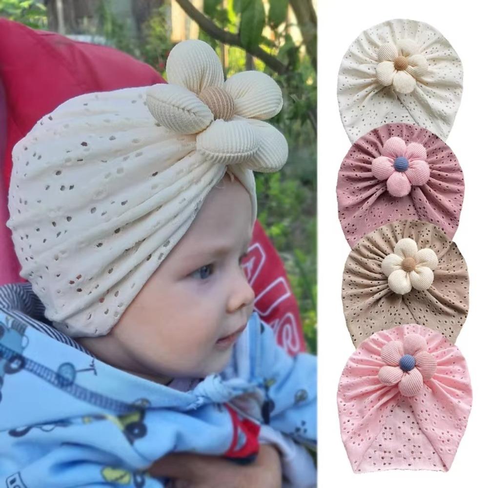 Hollow Out Baby Girl Hat Breathable Baby Hat Cute Toddler Headwraps  Spring