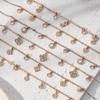 European & American Fashion DIY Multi-Accessory Set: Small 8-Shaped Flower with Full Rhinestones & 5A Zircon Necklace and Bracelet Combination
