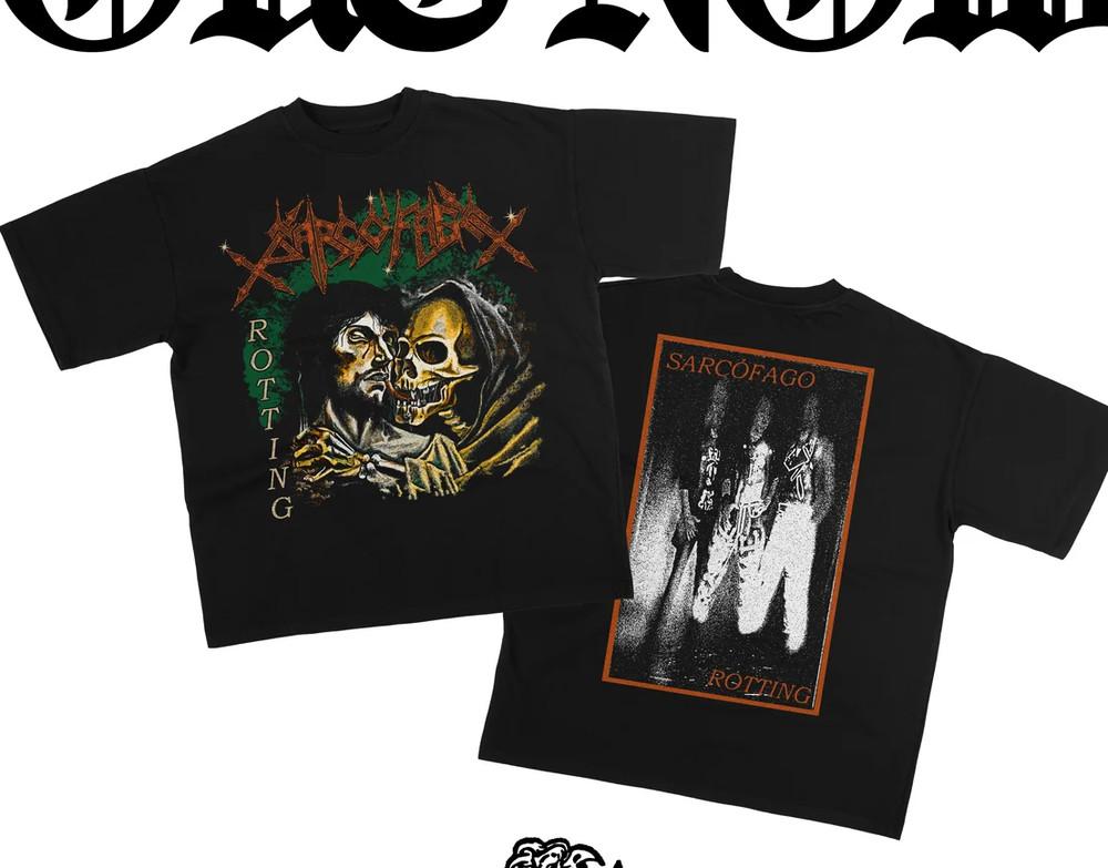 

ROTTING Album SARCÓFAGO band Double Sided TShirt BL2.1072 Unisex T-Shirt XXL