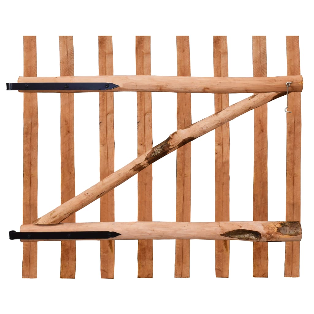 Vidaxl Wooden Gate, Hazel, Impregnated, 100X90 Cm