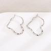 Twisted Line Love Big Earrings Splicing Irregular Exaggerated Ear Buckle Creative Sense Hollow Twist Heart Earrings Women
