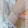 Real Money 925 Silver Beads Ball Bowknot Charm Chain Bracelet For Women Girls Homme Wedding Party Jewelry Gift