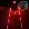 Bicycles Rear Light Waterproofs Bikes Light Tail Lamp 7 Flashing Type Bikes Taillight with 2 Lasers Beams Safety Warning Light