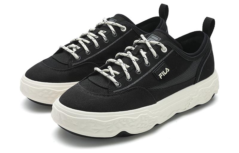 Men's Sneakers FILA ROCK Low top Canvas Shoes Men's Black