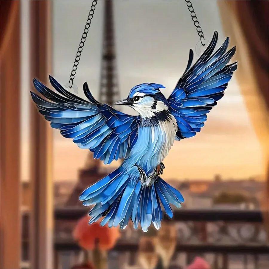 Enchanting Cardinals Light Catcher, Gift for Animal Enthusiasts, housewarming Party Decoration, Garden Office Home Decor