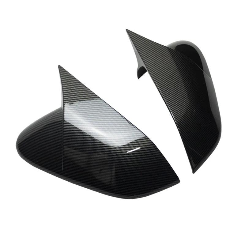 Car Decoration Car Stickers Door Mirror Cover For Kia K4 2024-2026 Car Rearview Accessories Carbon Fiber Glossy Black