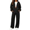 Women's Casual Two Piece Set with Zipper Cardigan and Long Pants, Fall Winter Comfortable Everyday Outfit