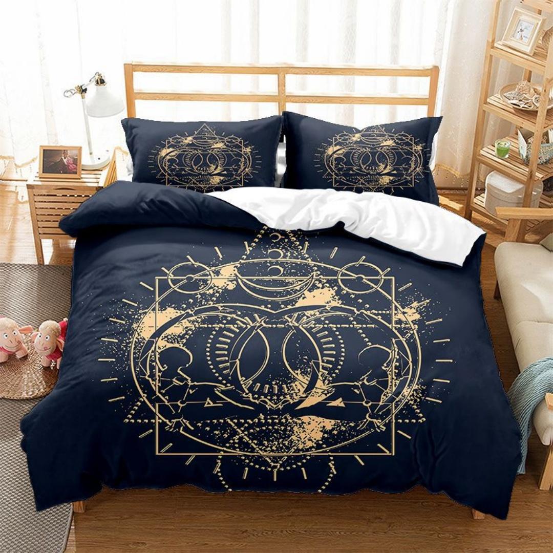 

Tribal Patern Beding Set 3PCS - Ethnic Geometric Print Cover, Home Decor for Adult Peoples Soft Nice Warm Durable 120*200cm Single