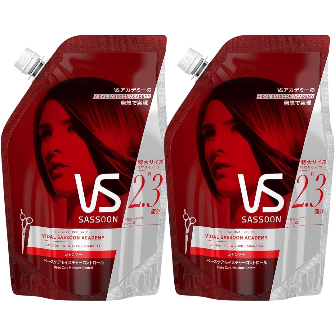 

capacity set of Vidal Sassoon Shampoo Base Care Moisture Control Refill Extra Large 800ml Liquid Red [Large 2]