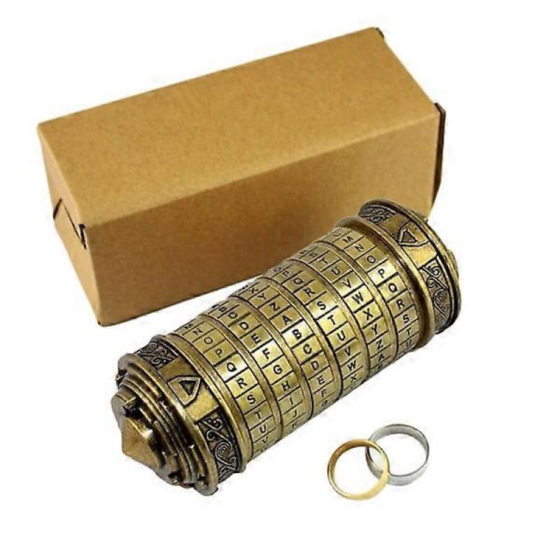 Lock Toys Metal Cryptex Lock Retro Wedding Valentine's Day Gift Letter Password Cylinder