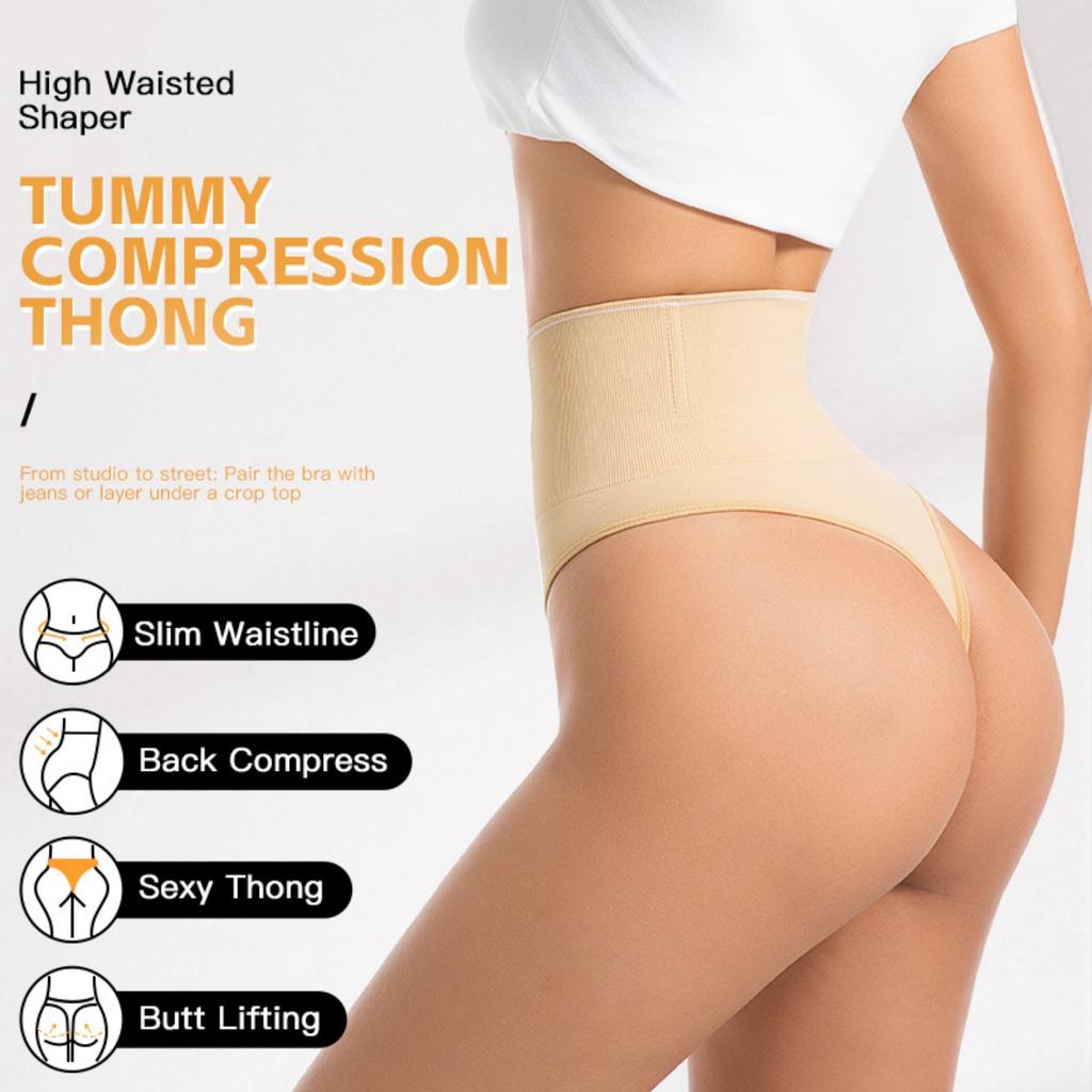 Women Thong Panties High Waist Trainer Slimming Underwear Sexy G-string Underpants Shaping Body Shaper Tummy Control Shapewear