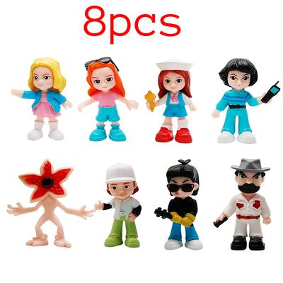8 Stück Auf Lager Figur Actionfigur PVC-Modell Kinder Stranger TV-Serie Will Byers Eleven Auto dekorieren Spielzeug Geschenk Auf Lager