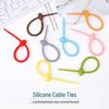 21.5cm Color Silicone Cable Ties: Versatile Organizing Tools for Cables, Jewelry, and Keychains