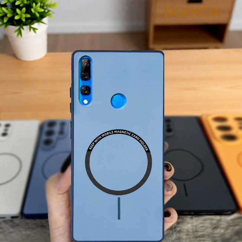 For Huawei Y9 Prime 2019 Case Huawei P Smart Z Phone Case Y9 Prime 2019 Cover Shookproof Color magnetic hard Silicone back cover Huawei Y9 Prime (2019)