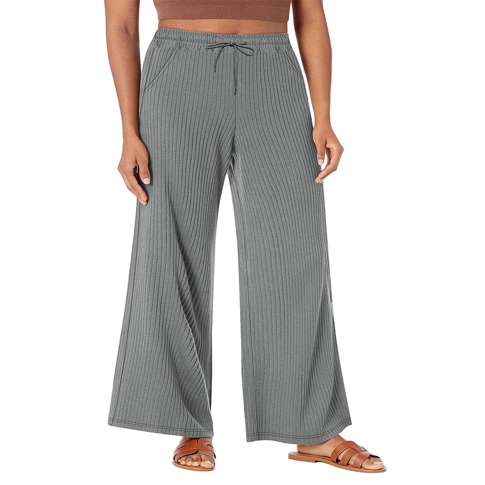 

Женские повседневные брюки больших размеров с широкими штанинами, флисовой подкладкой и карманами, свободные длинные брюки с широкими штанинами на кулиске 5XL