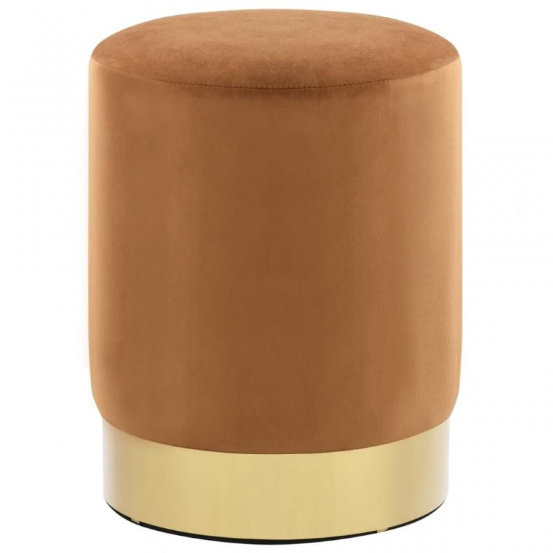 Day and Night - Day and Night Brown and Gold Velvet Stool