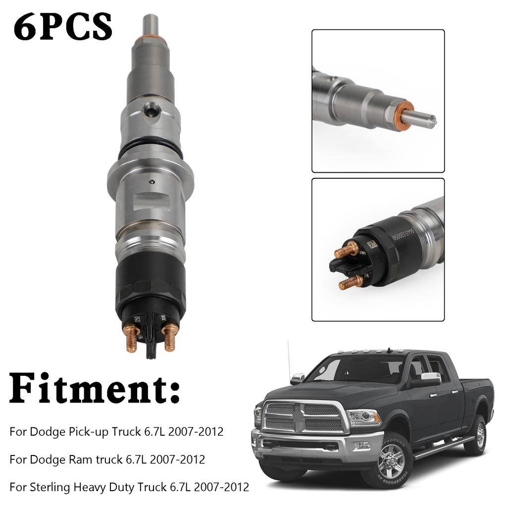 6PCS Common Rail Diesel Fuel Injector Fit for Dodge Cummins 6.7L Ram Truck 2007-2012