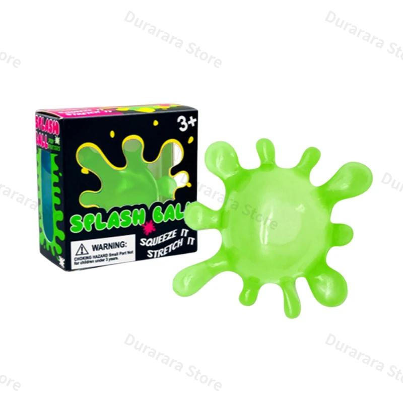 Neues, spritzwasserförmiges Aussehen, lustig, süß, kompakt, langsamer Rückprall, weich, nicht klebrig, tragbarer Stressabbau-Ball