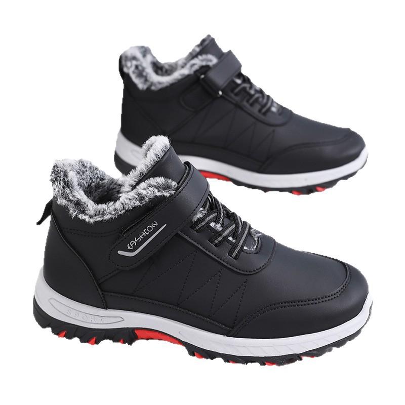 Bomullssko vinter varm snøstøvler mote avslappet bomullsstøvler utendørs fortykket fløyel sport gåsko kald