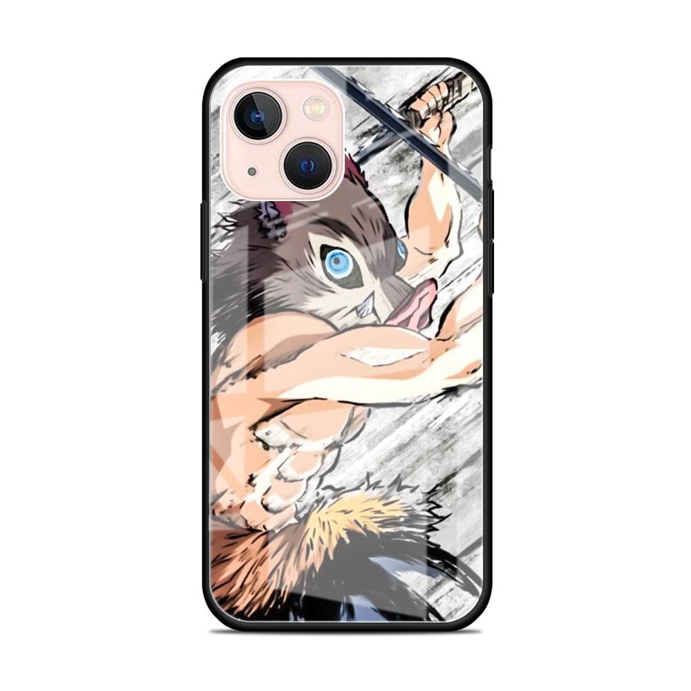 Demon Slayer Anime Glass Case For Apple iPhone 14 11 13 Pro 12 7 8 Plus SE 2022 XR X XS Max 6 6S Tempered Phone Cover