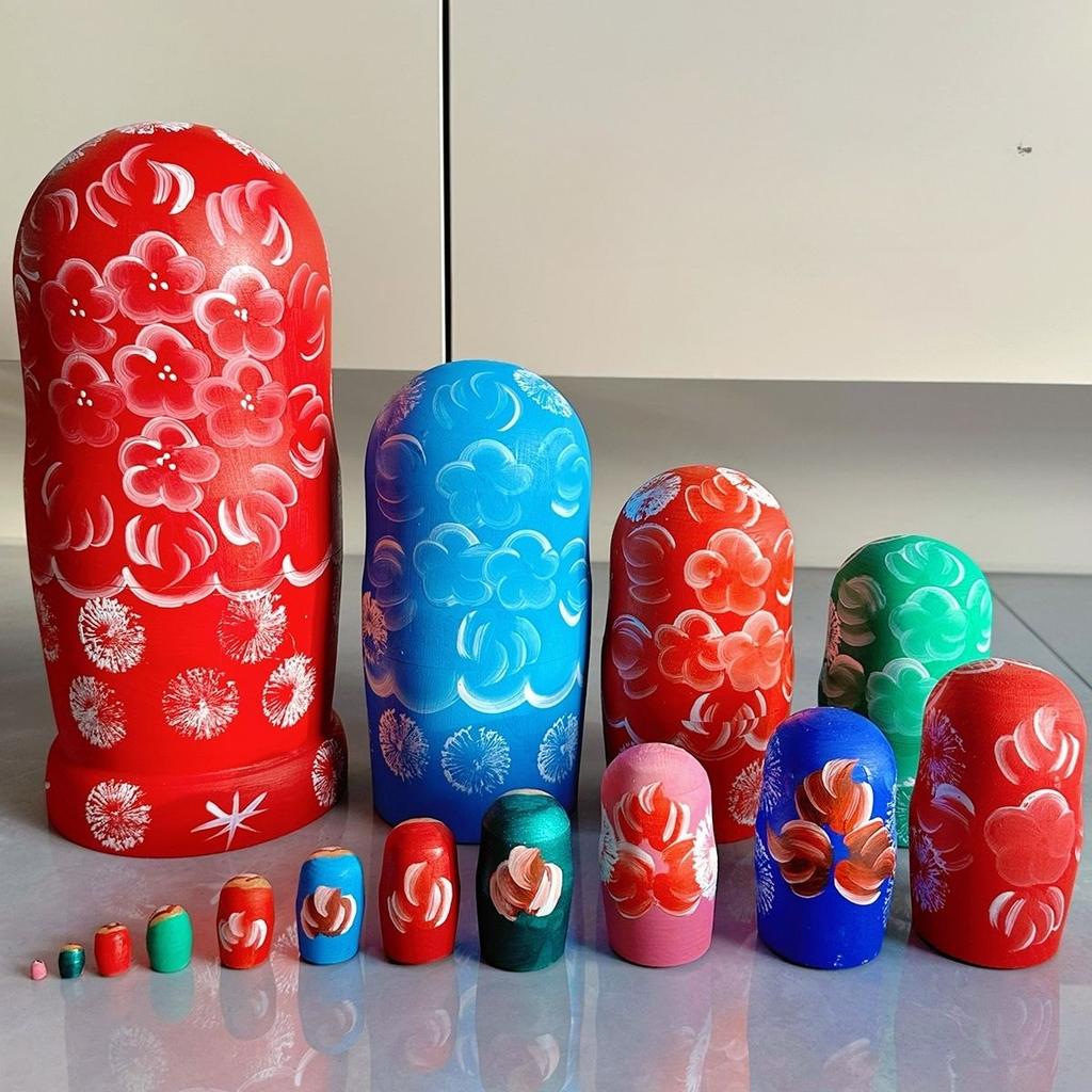 15 Layers  Matryoshka Wooden Nesting Doll Desktop DecorChildren Christmas Gifts