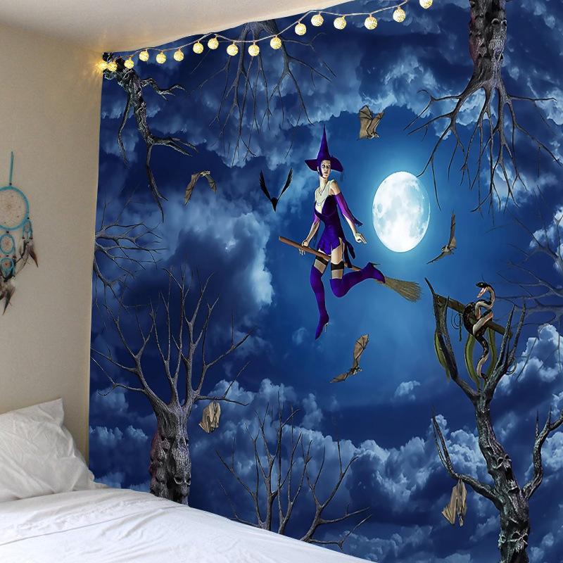 Halloween Wall Decor Backdrop  Party  Covering Tapestry Home Bar