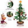 Tabletop Wooden Christmas Tree Advent Calendar, 24-Day Countdown Calendar with 24 Mini Hanging Ornaments, DIY Holiday Desk Decoration (30cm)
