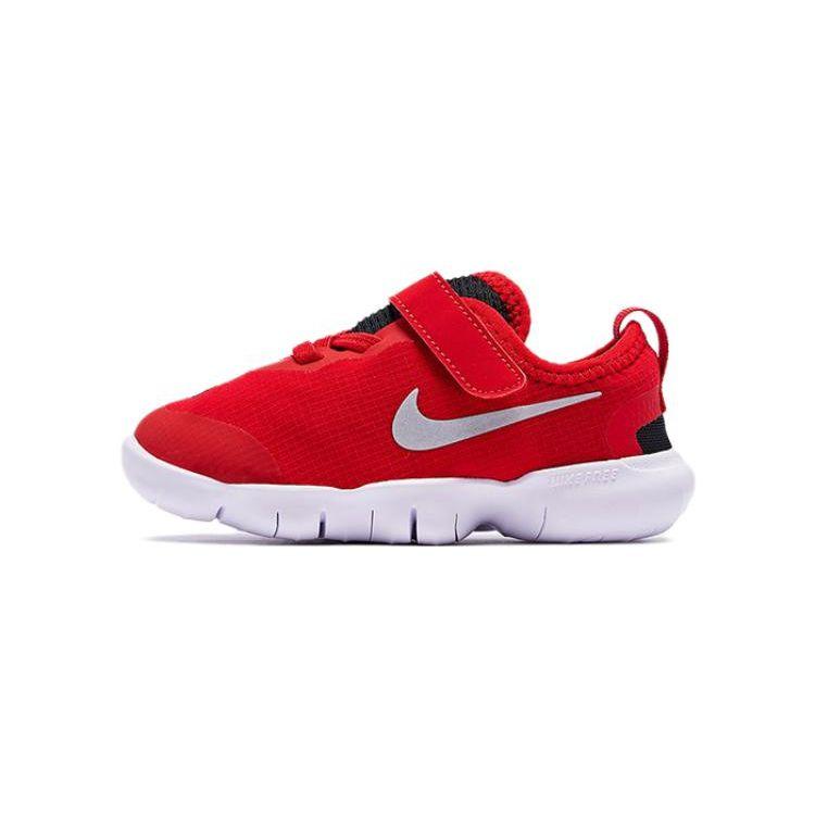 Nike Free RN 5.0 Durable Low-Top Running Shoes Baby Sneakers Red White CJ2080-600