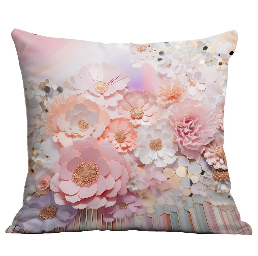 New Retro Imitation Three-dimensional Flower and Bird Pillowcase Home Living Room Sofa Cushion Pillowcase Decoration