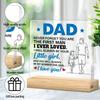 Dad Gift From Daughter, Gifts for Father Fathers Day Birthday, Dad Clear Acrylic Desk Decorative Sign Home Office Desk Decor