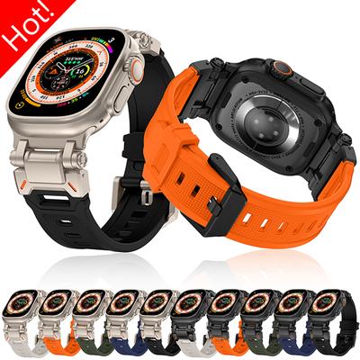 Pasek gumowy do Apple Watch Band Ultra 2 1 49mm 45mm 44mm 42mm Miękka silikonowa bransoletka do IWatch Series 9 8 7 6 SE 5 4 Correa