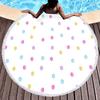 Watercolor Dots Round Beach Towel Abstract Geometric Shawl Beach Blanket Large Lightweight Quick Dry Absorbent Soft Pool Towel