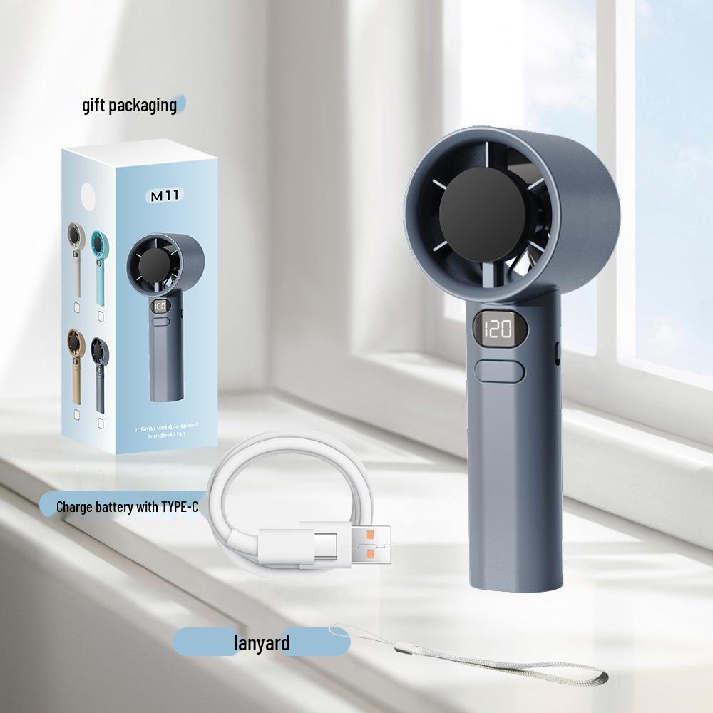 Rechargeable Portable High-Speed 120-Speed Handheld Fan with Large Wind Power for Outdoors 120-Speed Display Handheld High-Speed Fan