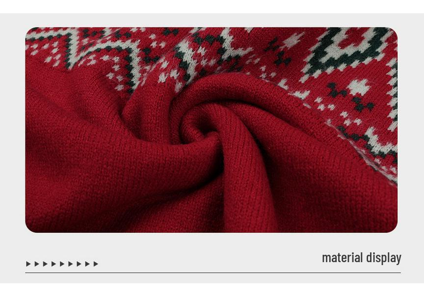 Women's Argyle Knit Sweater - Christmas Festival Pullover for Autumn & Winter