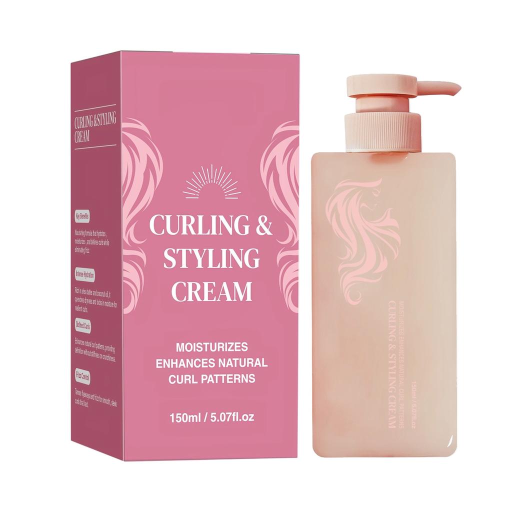 Curl Defining Cream, Curl Volumizing Cream, Curl Cream, Reduce Frizz, Moisturize, Smooth Curls And Waves.