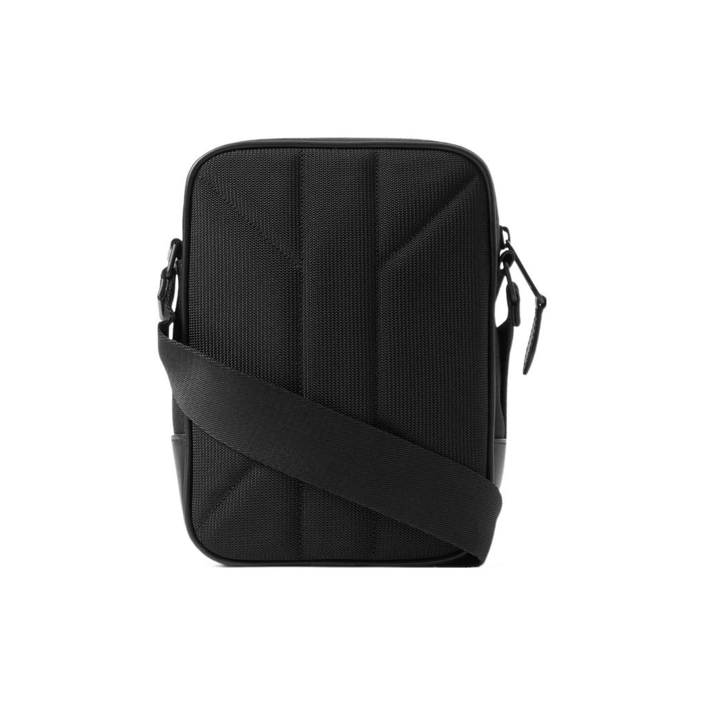 Burberry Vintage Check Mesh Crossbody Bag Black Leather Trim Men's Messenger Bag 80659071