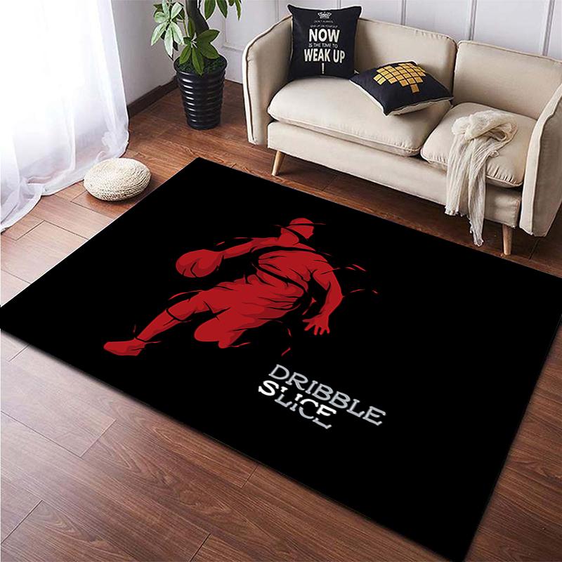 Basketball Large Rug for Living Room 3D Printing Carpet Bedroom Area Rug Bathmat Soft Rug Home Decoration Table Mat Pet Mat
