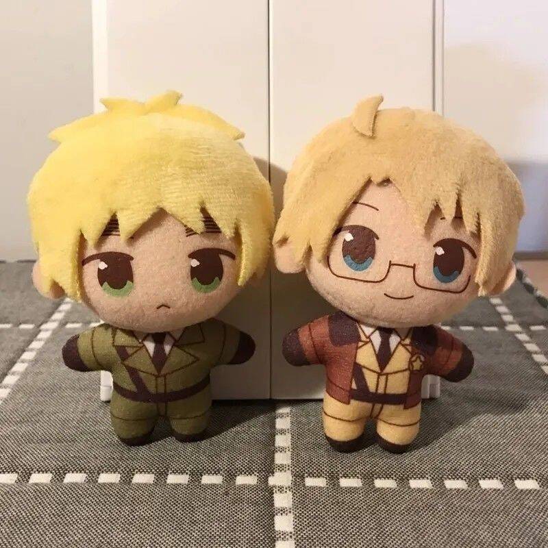 10cm Stuffed Hetalia Arthur Kirkland Plushie Doll Axis Cosplay Powers Plush Decorative Backpack Pandent Doll Toys Gifts