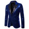 Charm Men's Casual One Button  Fit Suit  Coat Jacket Sequin Party Top
