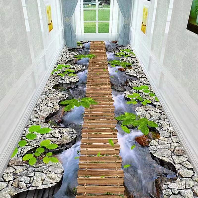 New 3D Fun Adventure Corridor Doormat Bedroom Kitchen Floor Mat Decoration Game Doormat Rug Idyllic Carpet Living Room